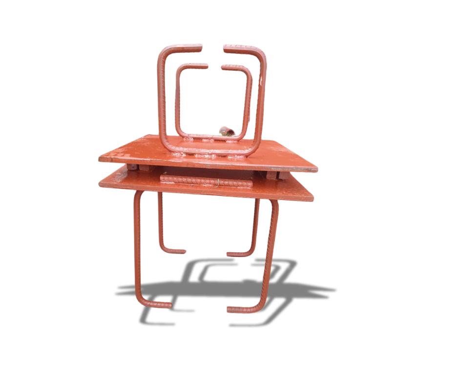 Close-up view of a robotic assembly machine with vibrant red and metallic components.